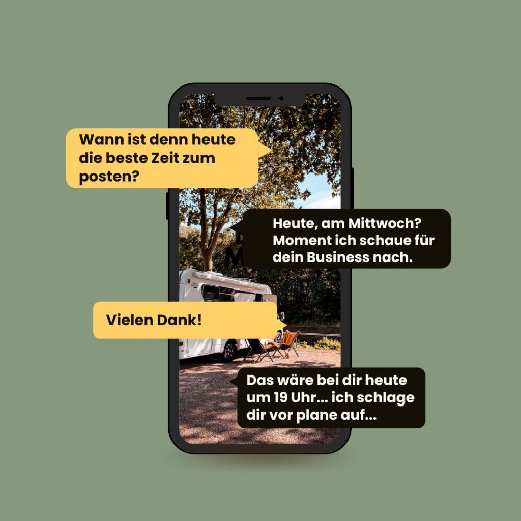 Beispiel Grafik WhatsApp coaching für campingbranche social media